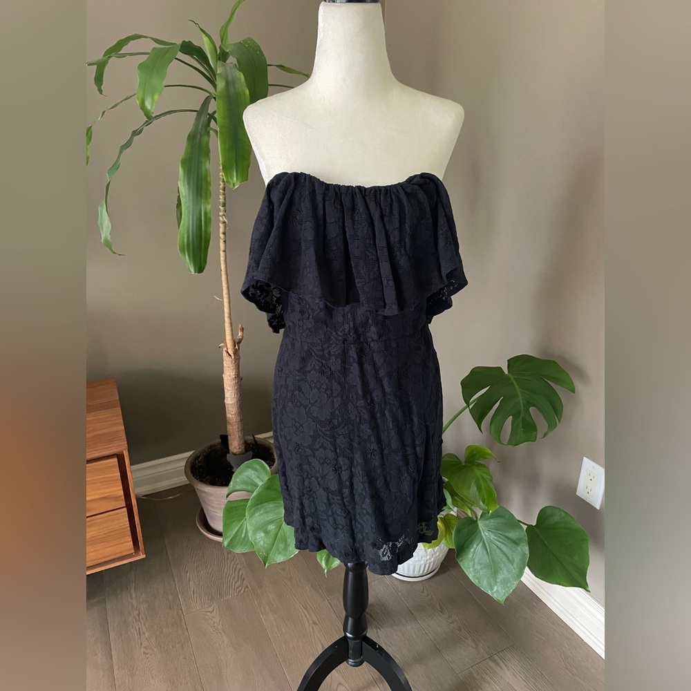 Free People Navy Lace Dress